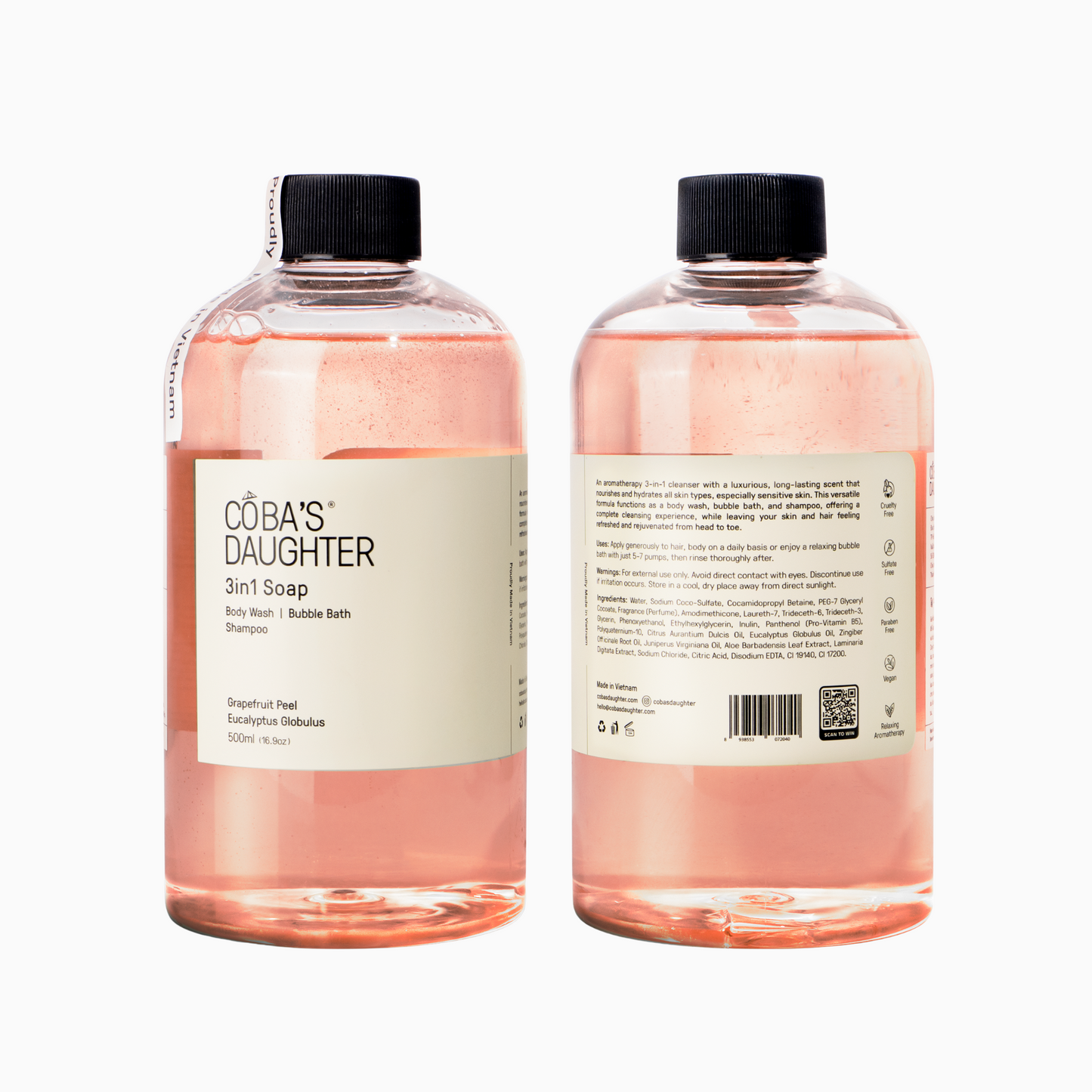 3in1 Bubble Bath, Body Wash & Hand Wash (16.9oz)