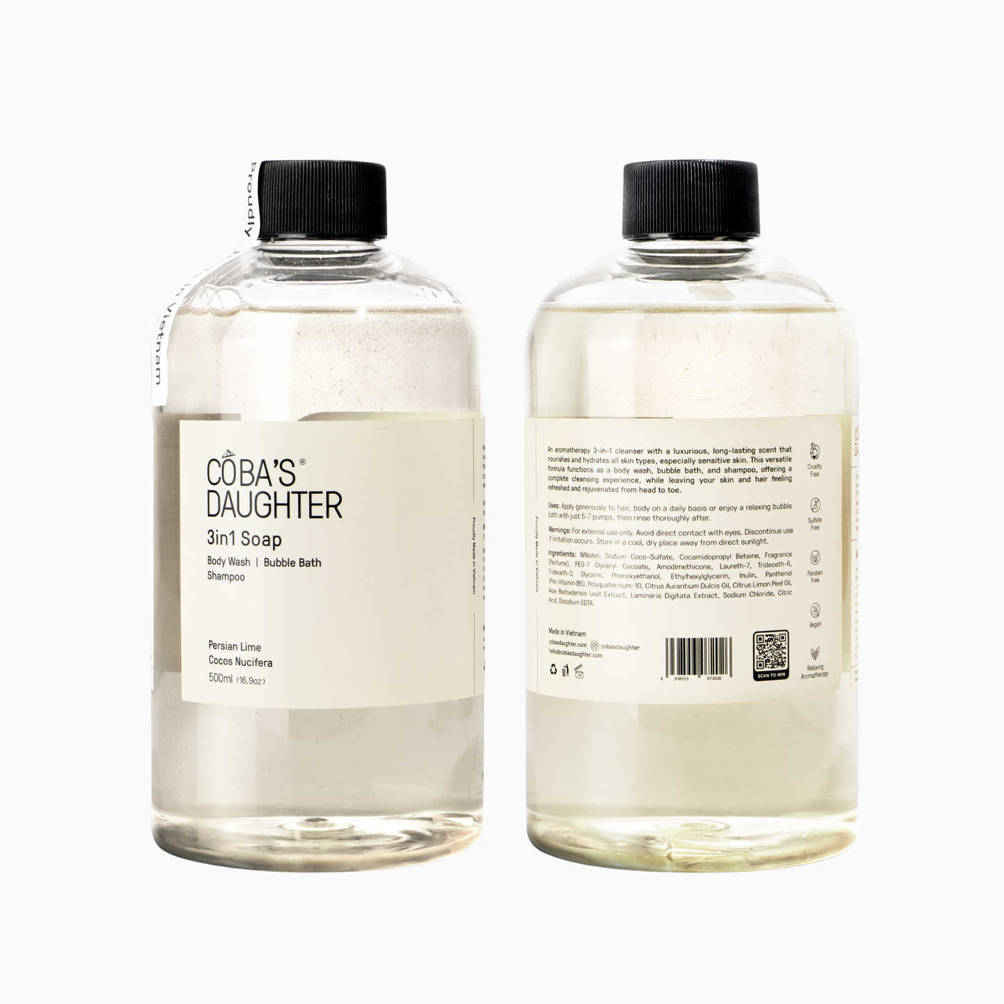 3in1 Bubble Bath, Body Wash & Hand Wash (16.9oz)