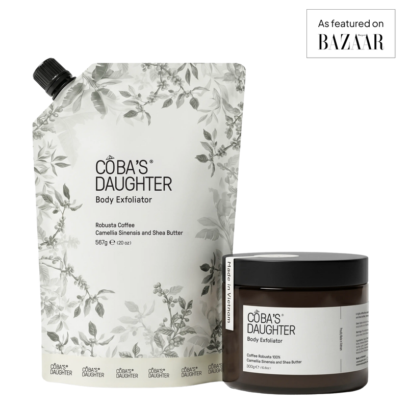 Robusta Coffee Body Scrub + 20 Oz Refill Pouch Bundle