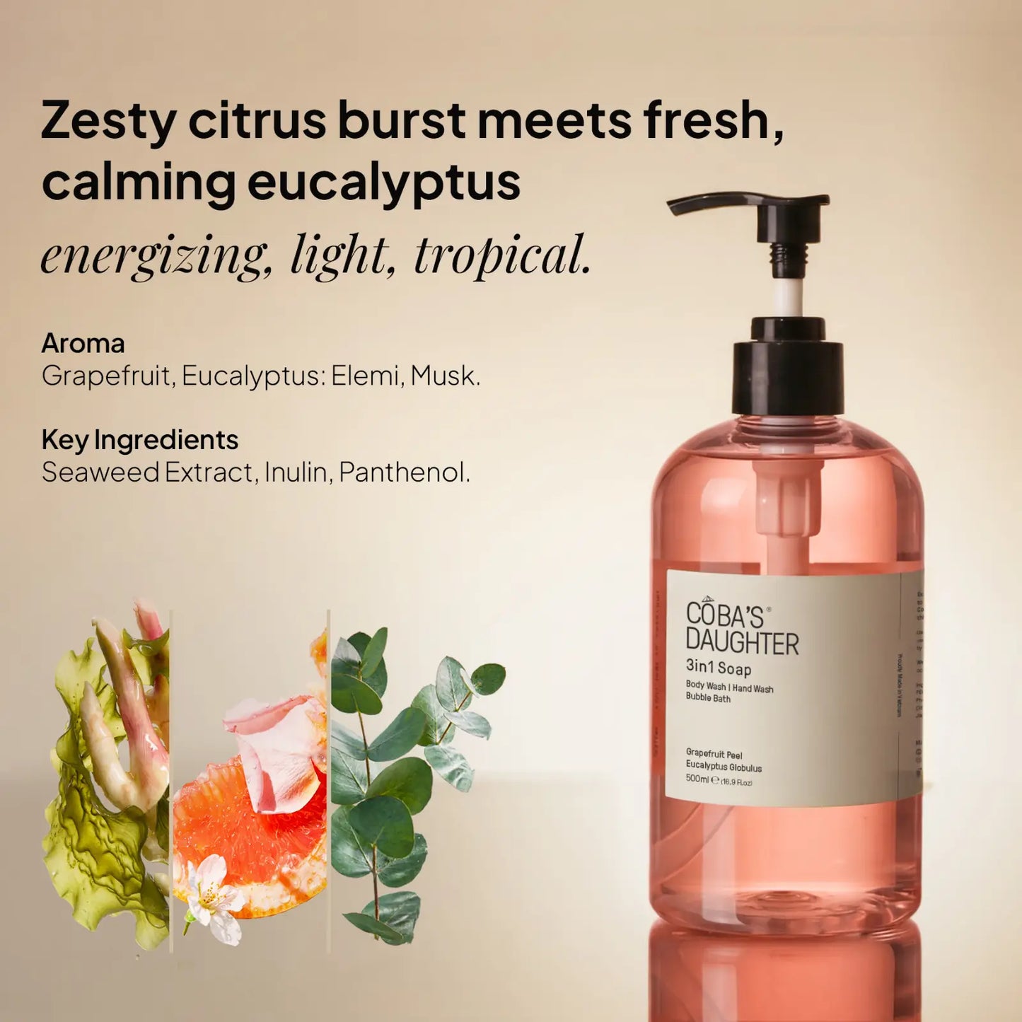 CoBa's Daughter 3in1 Soap Grapefruit Peel & Eucalyptus Globulus