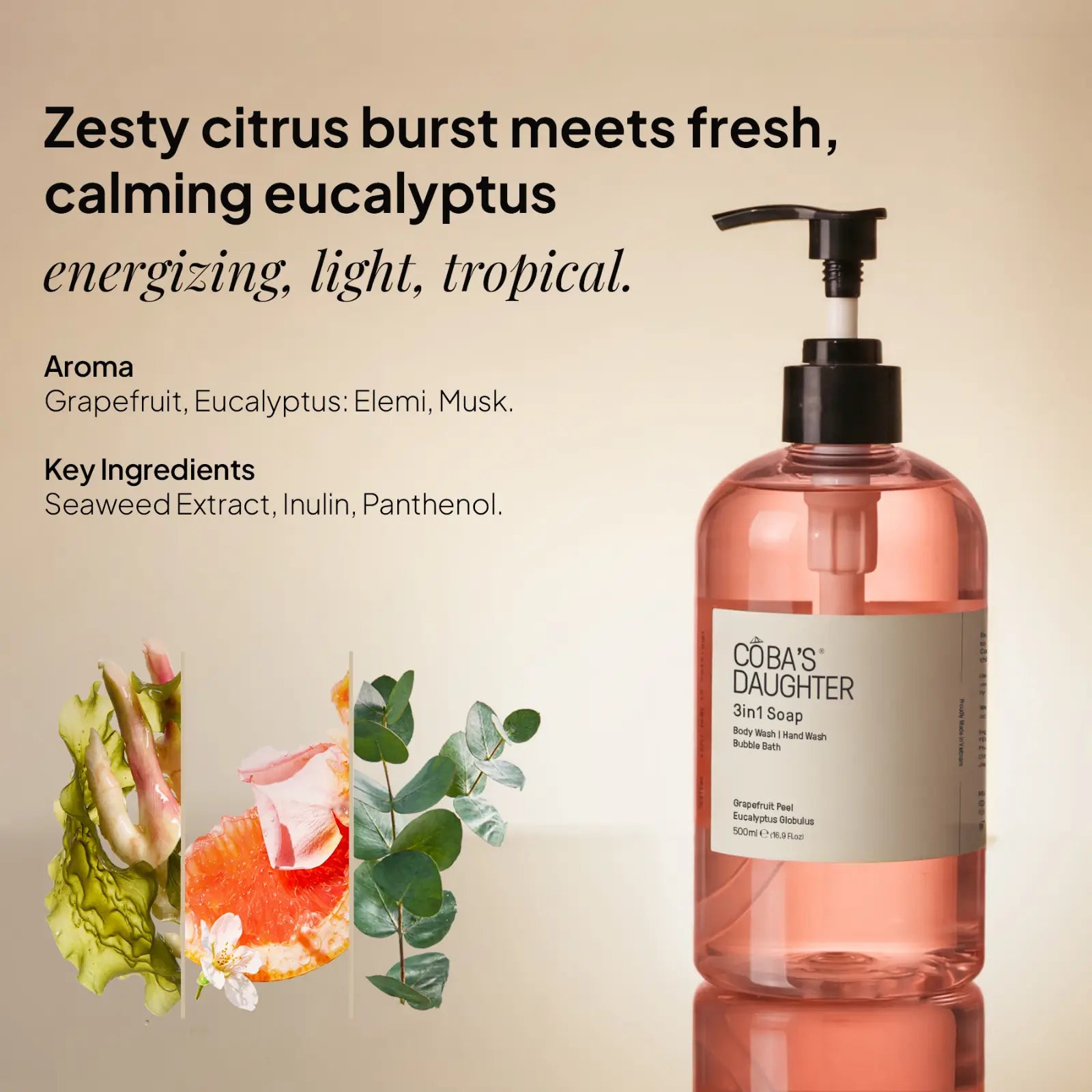 CoBa's Daughter 3in1 Soap Grapefruit Peel & Eucalyptus Globulus