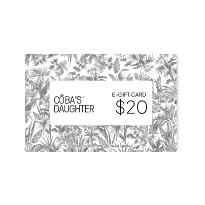 CoBa's Daughter E-Gift Card $20 - Online only, One-time use, Never expires