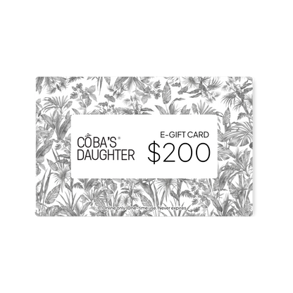 CoBa's Daughter E-Gift Card $200 - Online only, One-time use, Never expires