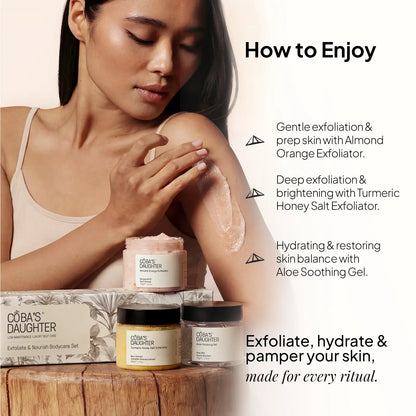 CoBa's Daughter 3-Piece Gift Set - How to Enjoy - Exfoliate, hydrate & pamper your skin, made for every ritual