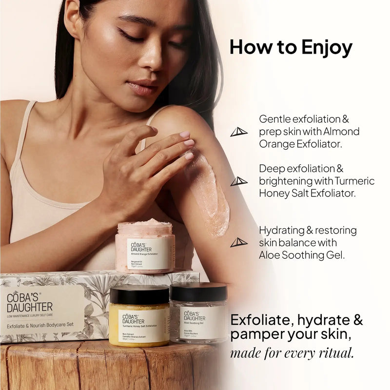 CoBa's Daughter 3-Piece Gift Set - How to Enjoy - Exfoliate, hydrate & pamper your skin, made for every ritual
