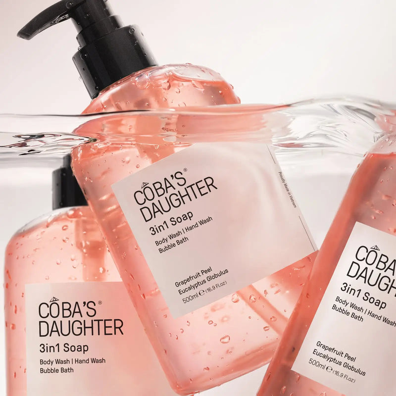 CoBa's Daughter 3in1 Soap Grapefruit Peel and Eucalyptus Globulus body wash with water splash effect