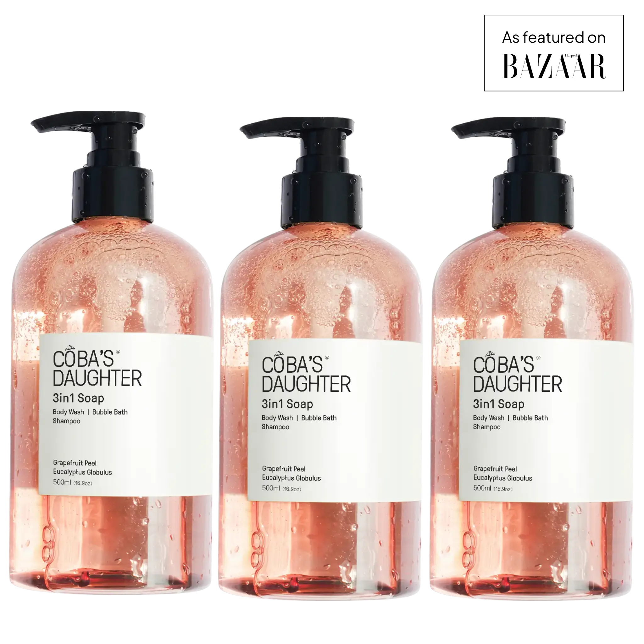 CoBa's Daughter 3in1 Soap Trio in Grapefruit Peel & Eucalyptus Globulus