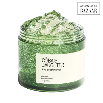 CoBa's Daughter 99% Pure Aloe Soothing Gel with coconut oil - As featured on BAZAAR