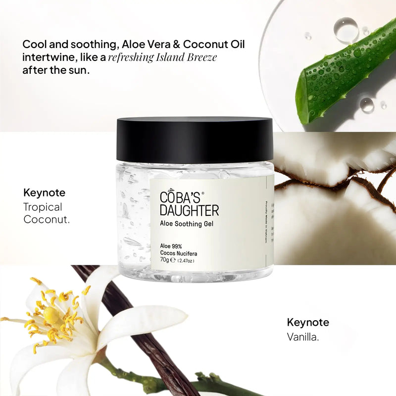 CoBa's Daughter Aloe Soothing Gel Keynotes - Tropical Coconut and Vanilla