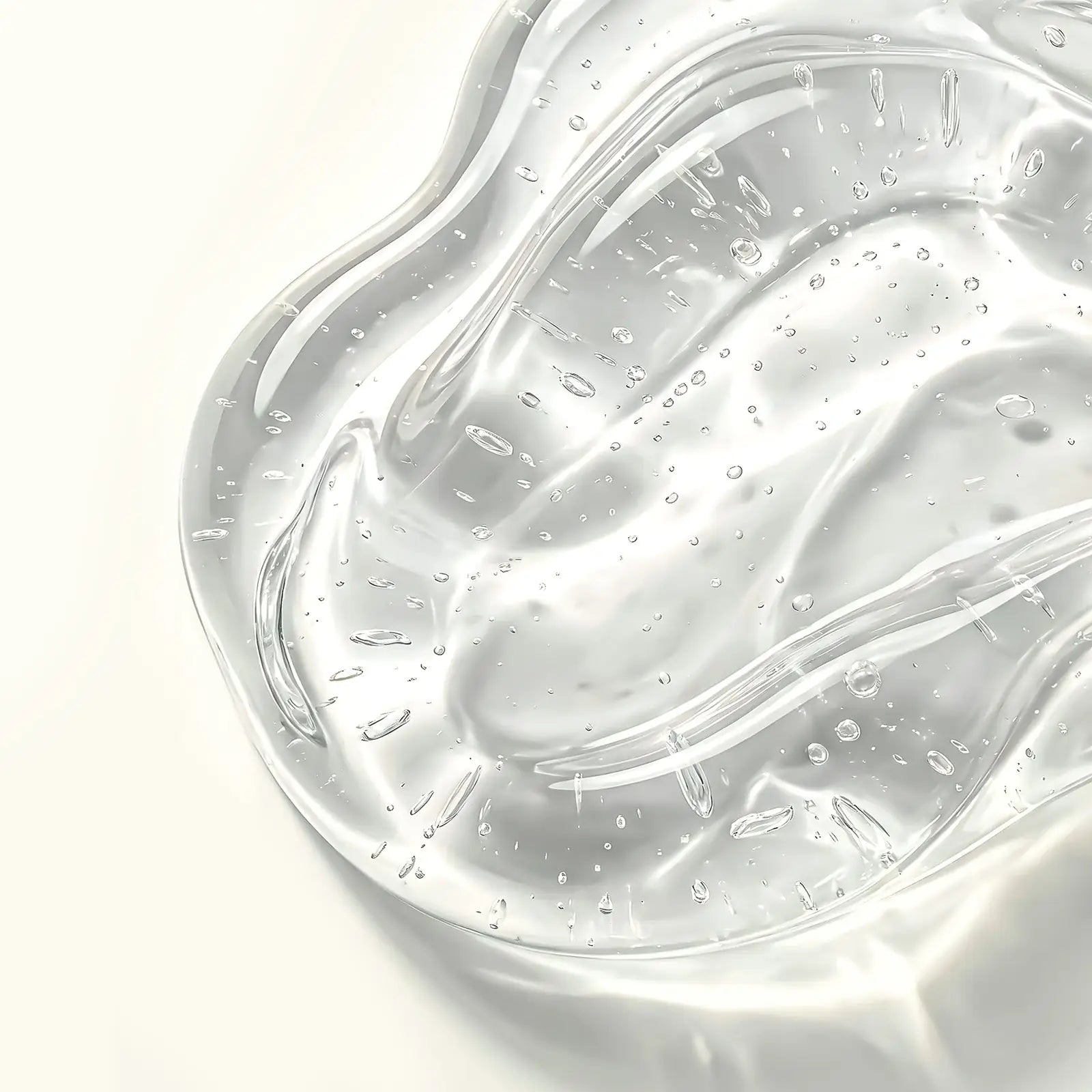 CoBa's Daughter 99% Pure Aloe Soothing Gel clear translucent texture with water droplets — lightweight hydrating formula