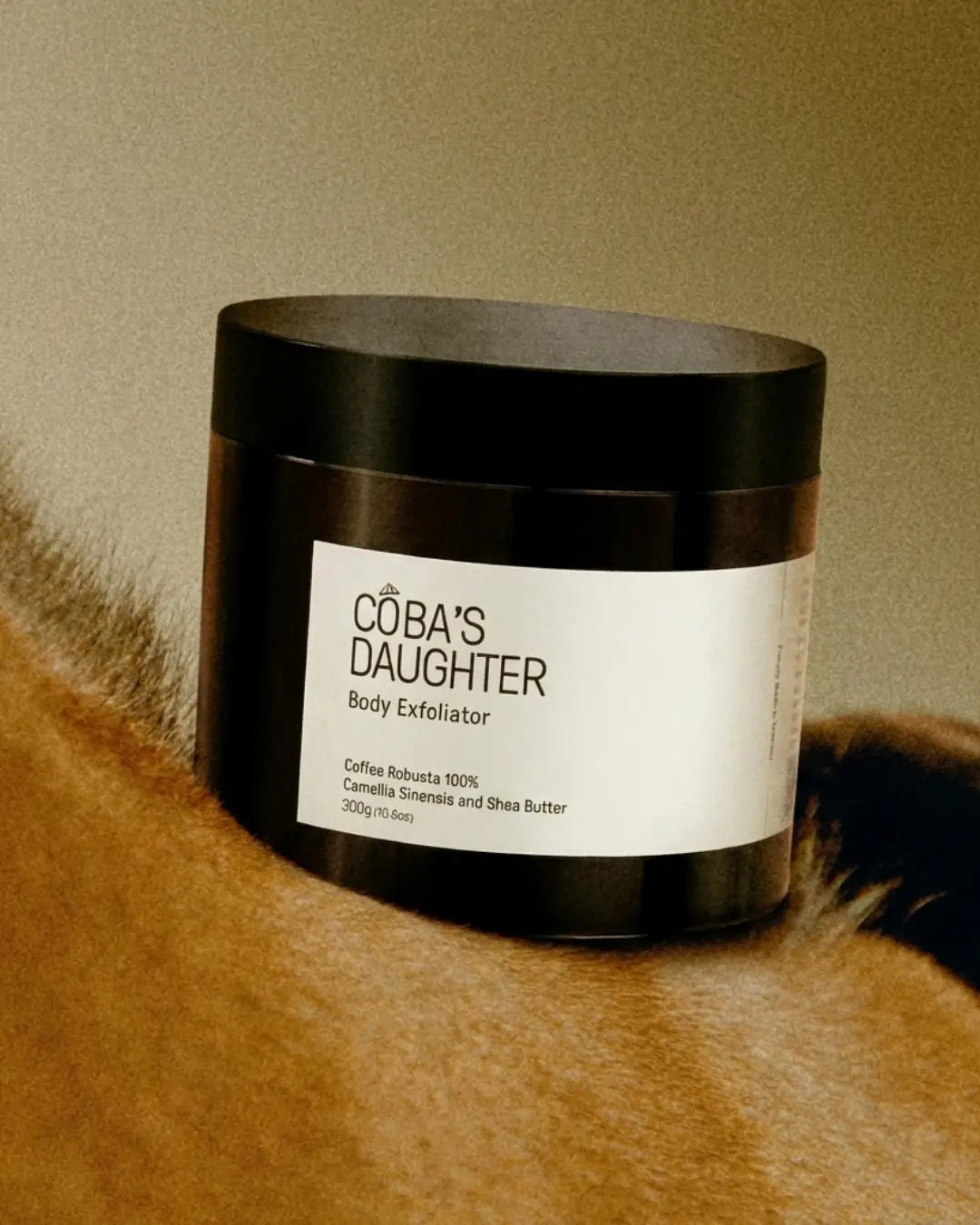 CoBa's Daughter Robusta Coffee Body Scrub with shea butter and green tea for body exfoliation